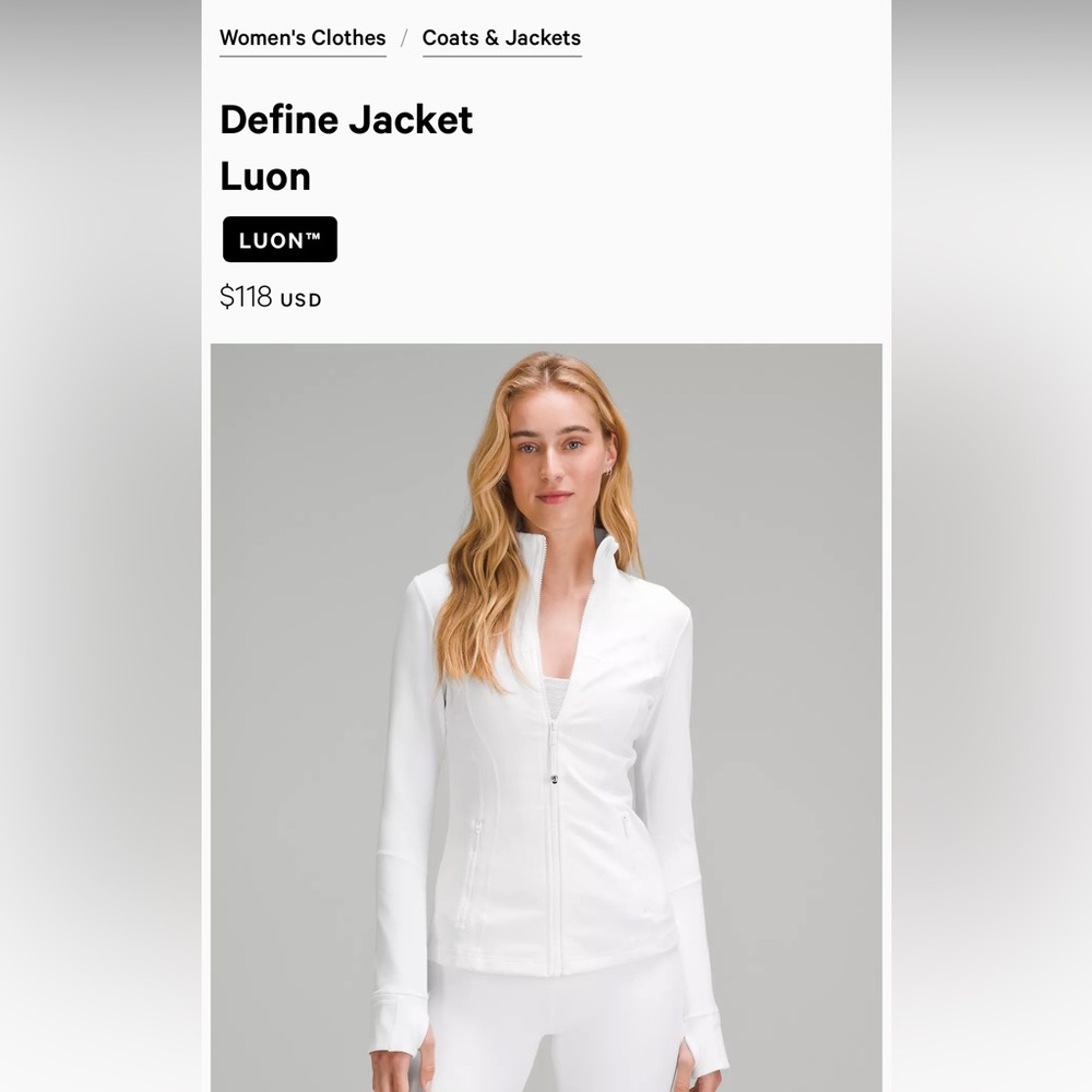 Lululemon Define Jacket